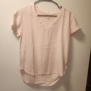 Elegant Pink V-Neck Women's Top